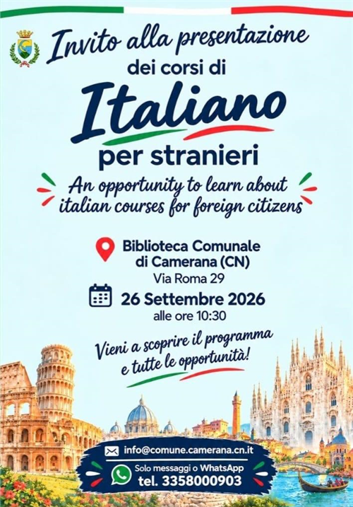 Corso di Italiano per stranieri